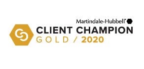 Client Champion Gold 2020 from Martindale-Hubbell
